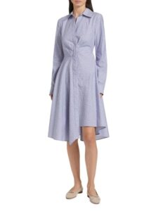 Image of sale on Smith Asymmetric Cotton Midi-dress