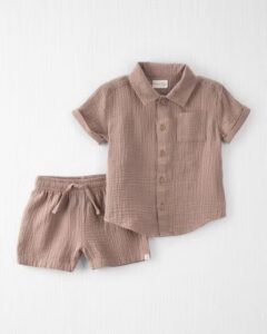Image of sale on Toddler 2-piece Organic Cotton Gauze Set