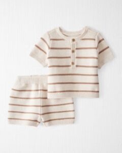 Image of sale on Baby 2-piece Organic Cotton Sweater Knit Set