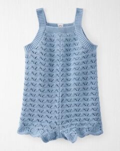 Image of sale on Baby Organic Cotton Pointelle Romper