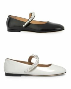 Image of sale on Sirene Embellished Leather Ballerina Flats