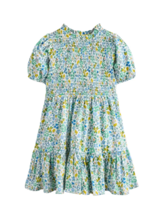 Image of sale on Kids’ Aurora Twirly Smocked Bodice Cotton Dress