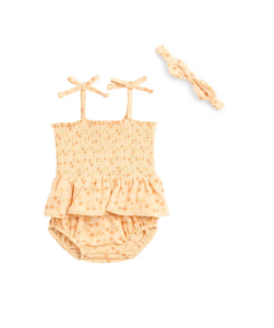 Image of sale on Smocked Bubble Bodysuit & Headband Set 0-9m