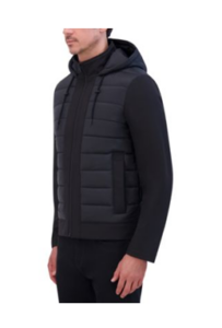 Image of sale on Men’s Mixed-media Hooded Soft Shell Bomber Jacket
