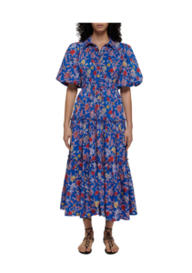 Image of sale on Dahlia Balloon Sleeve Cotton Shirtdress