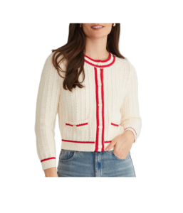 Image of sale on Laurel Contrast Trim Cardigan