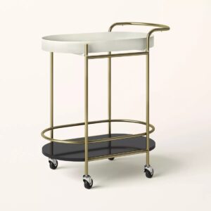 Image of sale on Bar Tray Top Serving Cart Cream/gold – Kate Spade New York X Target
