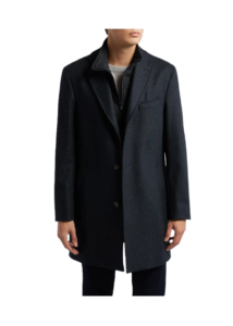 Image of sale on Delroy Wool Topcoat with Removable Bib