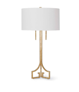 Image of sale on 33in Le Chic Metal Leaf Table Lamp