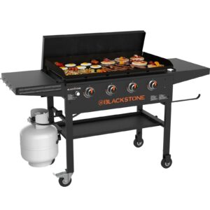 Image of sale on Blackstone Original 4-burner 36″ Propane Omnivore Griddle with Hard Cover