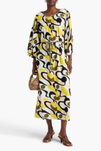 Image of sale on Bambi Printed Woven Midi Dress