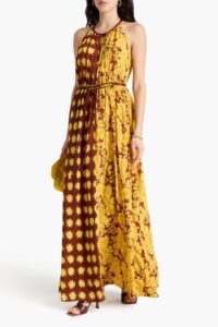 Image of sale on Darla Printed Crepe De Chine Maxi Dress