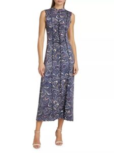 Image of sale on Amara Marble Sleeveless Midi-dress