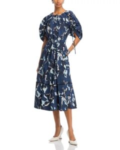 Image of sale on Puff Sleeve Belted Dress