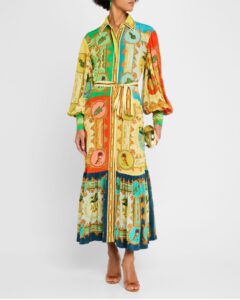 Image of sale on La Musica Belted Maxi Shirtdress