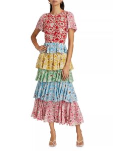 Image of sale on Serena Floral Tiered Midi-dress