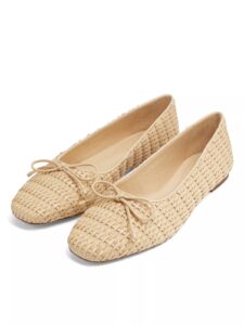 Image of sale on Arissa Leather & Raffia Flats