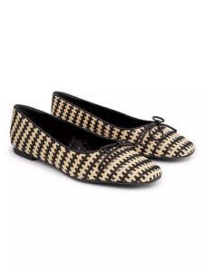 Image of sale on Arissa Leather & Raffia Flats
