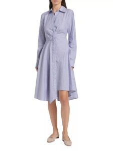 Image of sale on Smith Asymmetric Cotton Midi-dress
