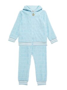 Image of sale on Baby Girl’s Hooded Chenille Jacquard Track Set