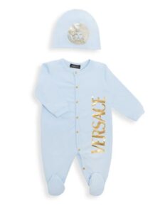 Image of sale on Baby’s Logo Metallic Beanie & Footie Gift Set