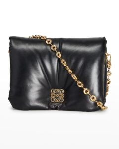 Image of sale on Goya Puffer Crossbody Bag in Shiny Napa Leather
