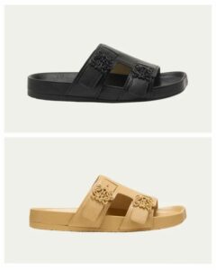 Image of sale on Ease Leather Dual-buckle Slide Sandals