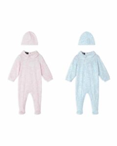 Image of sale on Unisex Barocco Print Jersey Footie & Hat Set – Baby