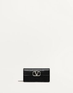 Image of sale on Valentino Vlogo Signature Foldover Top Chained Wallet
