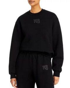 Image of sale on Essential Terry Crew Sweatshirt with Puff Paint Logo