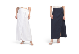 Image of sale on Linen Maxi Wrap Skirt