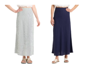 Image of sale on Women's Linen Blend Maxi Skirt