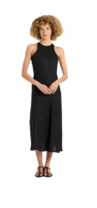 Image of sale on Women's Racerback Linen Midi A-line Dress