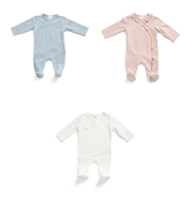 Image of sale on Newborn Cotton Pointelle Knit Cross Coveralls