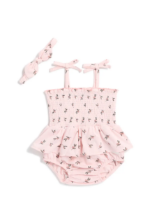 Image of sale on Smocked Bubble Bodysuit & Headband Set