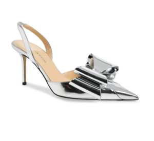 Image of sale on Le Cadeau Bow Pointed Toe Metallic Slingback Pump (women)