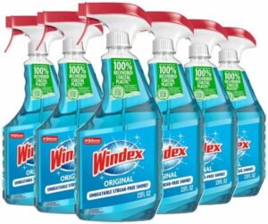 Image of sale on 6 Pack of Windex Glass and Window Cleaner Spray Bottle
