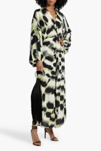 Image of sale on Kason Tie-dyed Crepe De Chine Maxi Dress