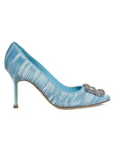 Image of sale on Hangisi 90mm Embellished Satin Pumps