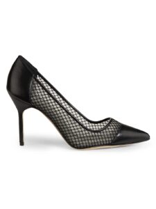 Image of sale on Capcour 90mm Leather & Mesh Pumps