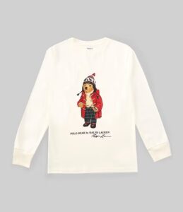 Image of sale on Little Boys 2t-7 Long-sleeve Polo Bear Jersey T-shirt