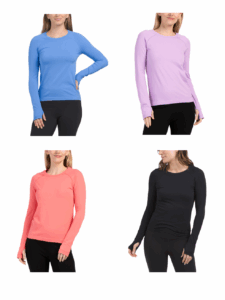 Image of sale on Seamless Zaia Long Sleeve Active Shirt with Thumbholes
