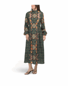 Image of sale on Long Sleeve Mock Neck Maxi Dress