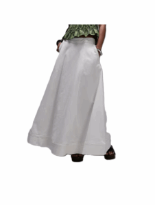 Image of sale on Denim Circle Maxi Skirt in Ecru