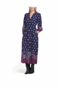 Image of sale on Long Sleeve Floral Maxi Dress