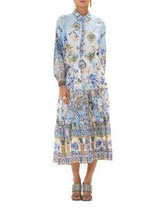 Image of sale on Silk Midi Shirt Dress in Al Manial Palace Memoirs