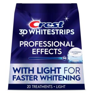 Image of sale on Crest 3d Whitestrips, Radiant Express with Led Accelerator Light, Teeth Whitening Strip Kit, 40 Strips (20 Count Pack)