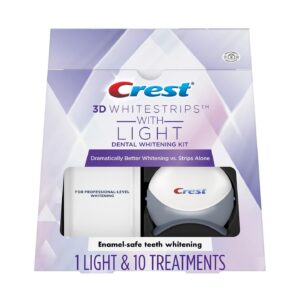 Image of sale on Crest 3d Whitestrips with Light, Teeth Whitening Strip Kit, 20 Strips (10 Count Pack)