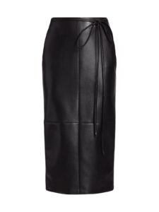 Image of sale on Vegan Leather Midi Skirt