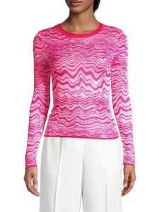 Image of sale on Wavy Jacquard Crewneck Sweater